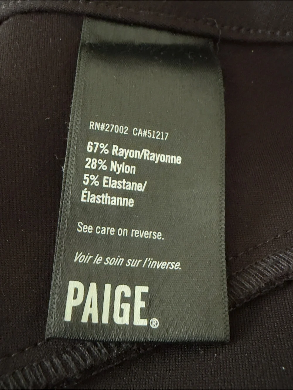 PAIGE Women’s Black Dress Pants Size 28W 31L Winona Slit Hem High Rise Flare - Picture 7 of 8